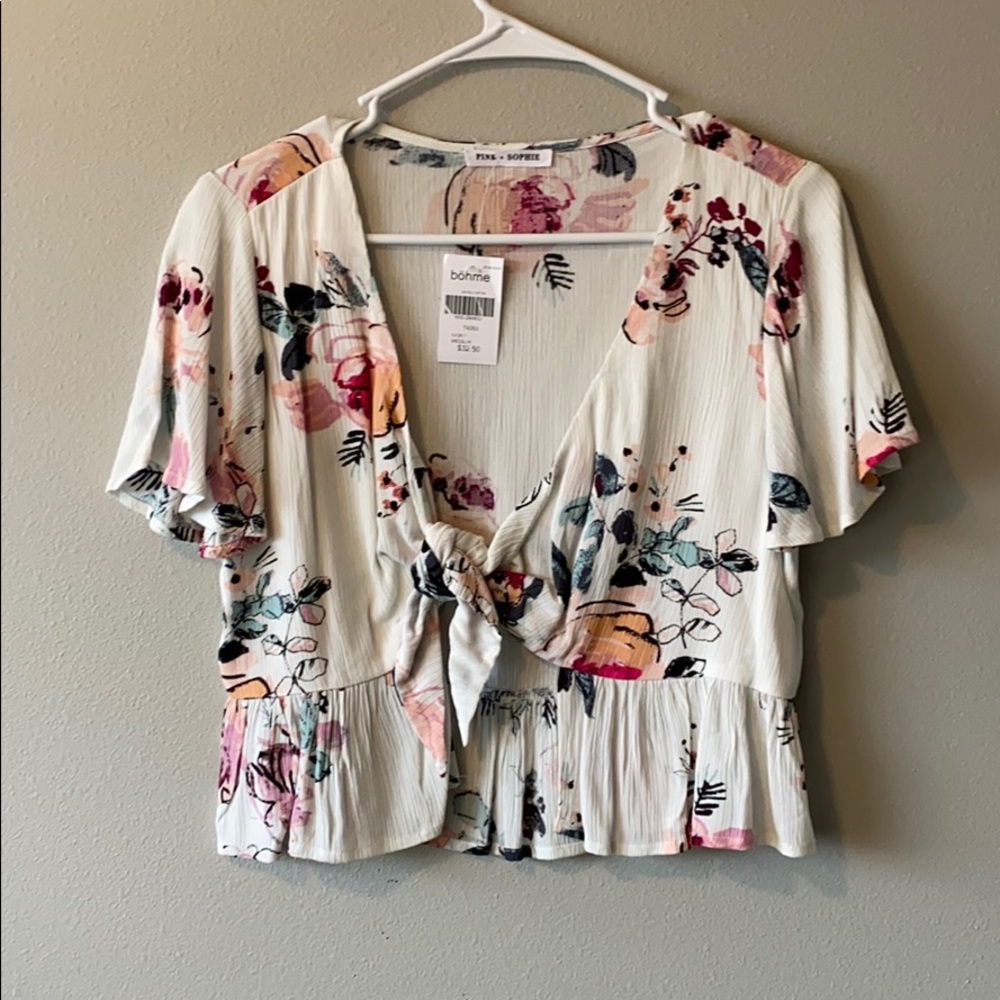 Tie front blouse